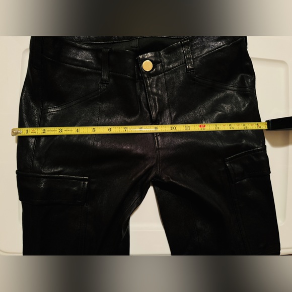 J Brand 💯 percent Lamb Leather Skinny Pants Gold Hardware Size 26 - Picture 13 of 17